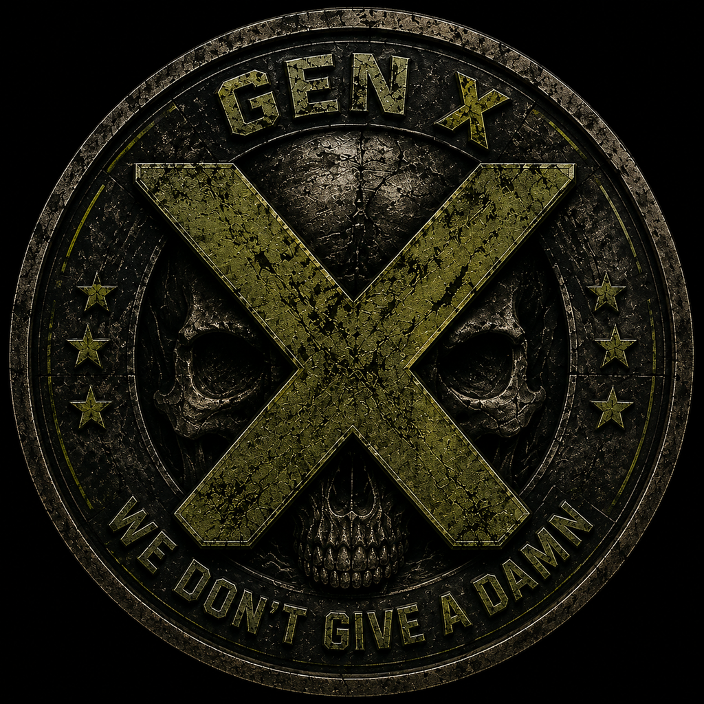 PLK stickers:we don't give a damn gen x