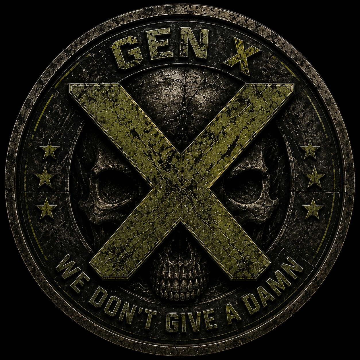 PLK stickers:we don't give a damn gen x
